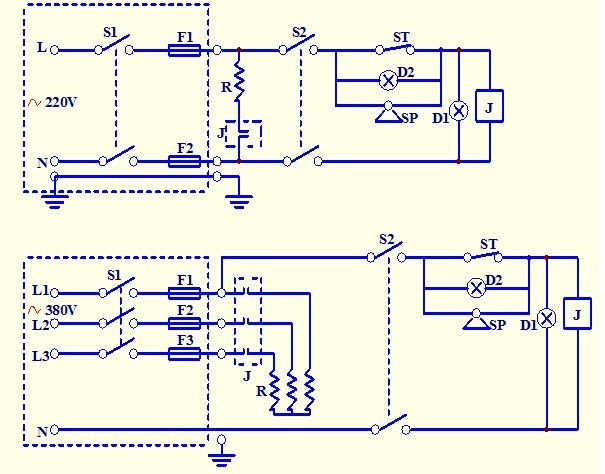 不銹鋼斷水自控電熱蒸餾水器電器原理圖